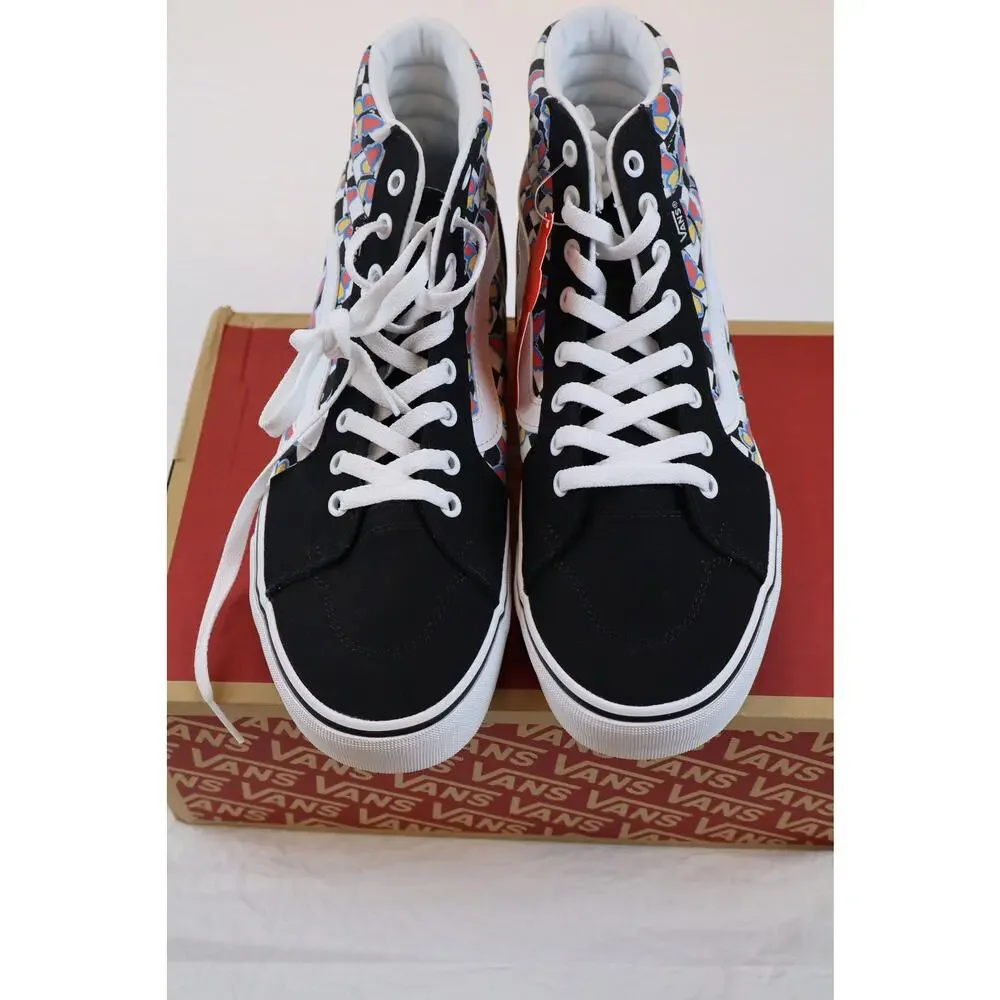 NEW Vans Filmore Hi Top Sneakers Butterfly Checkerboard Lace Up Women's Size 10